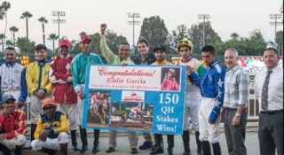 Eddie Garcia is First Jockey to Win 150 Quarter Horse Stakes at Los Alamitos