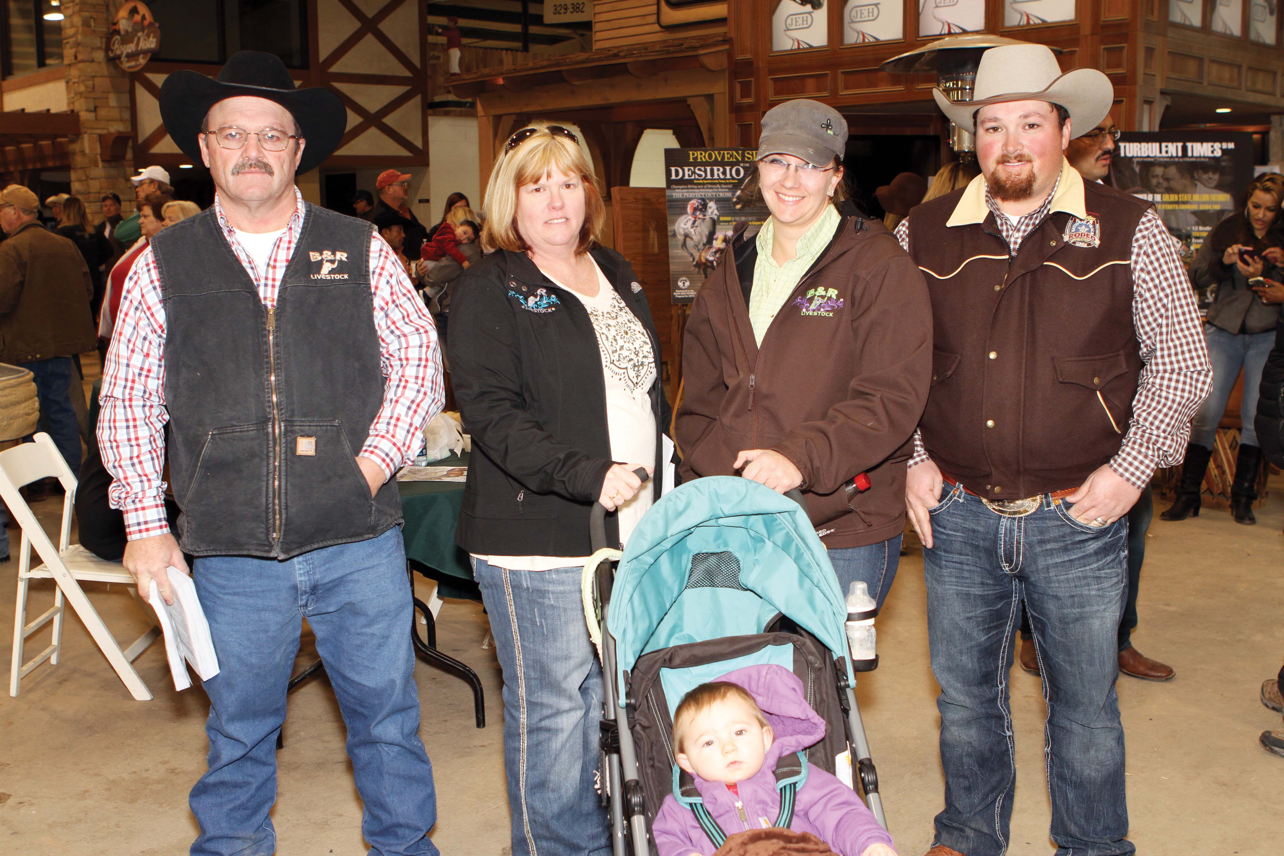 Brad and Robin hart with grand-daughter Carly Jo Hart, daughter-in-law Dani and son Cody Hart.